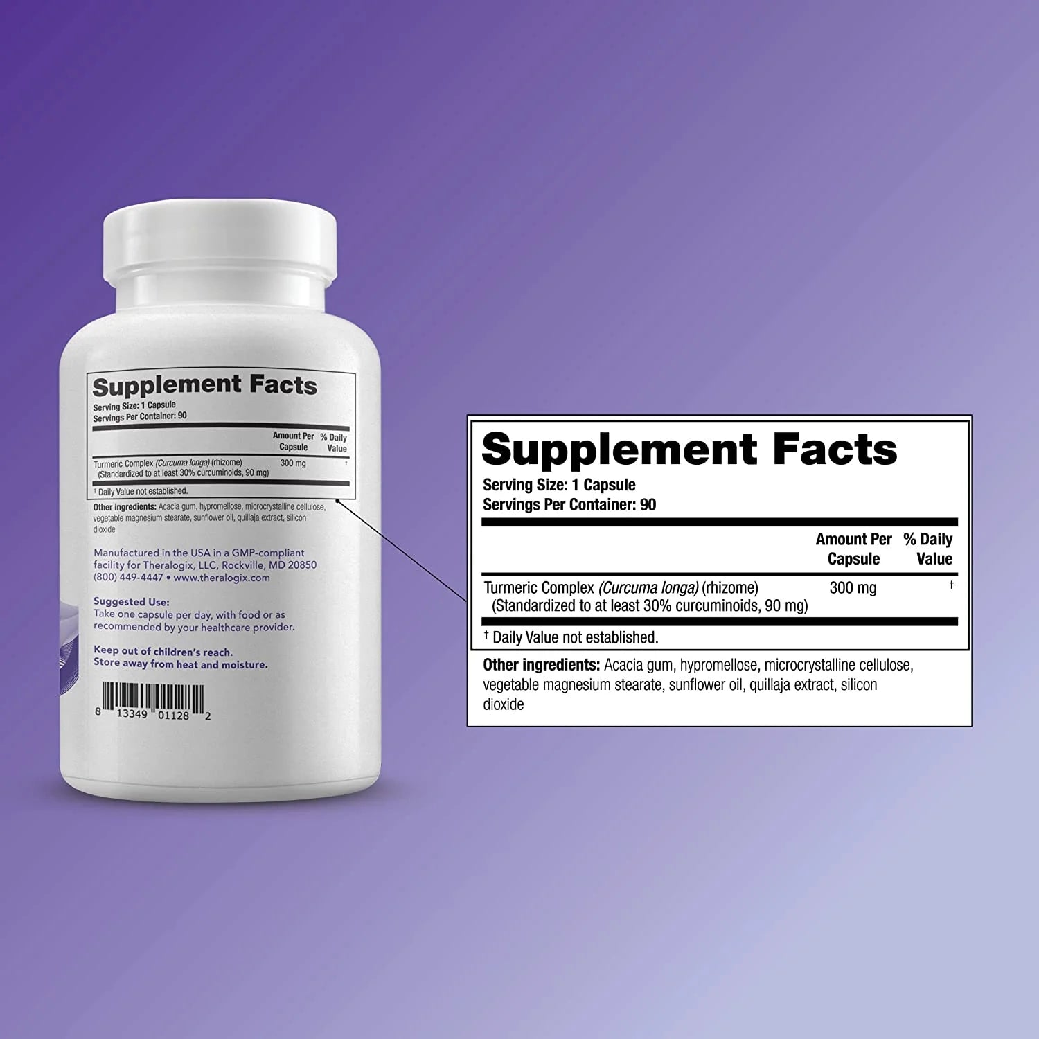 Curcusorb Turmeric Curcumin Supplement - 90-Day Supply - High-Absorption Turmeric Curcumin - Supports Brain, Heart, Immune & Joint Health - Aids Healthy Aging - NSF Certified - 90 Capsules