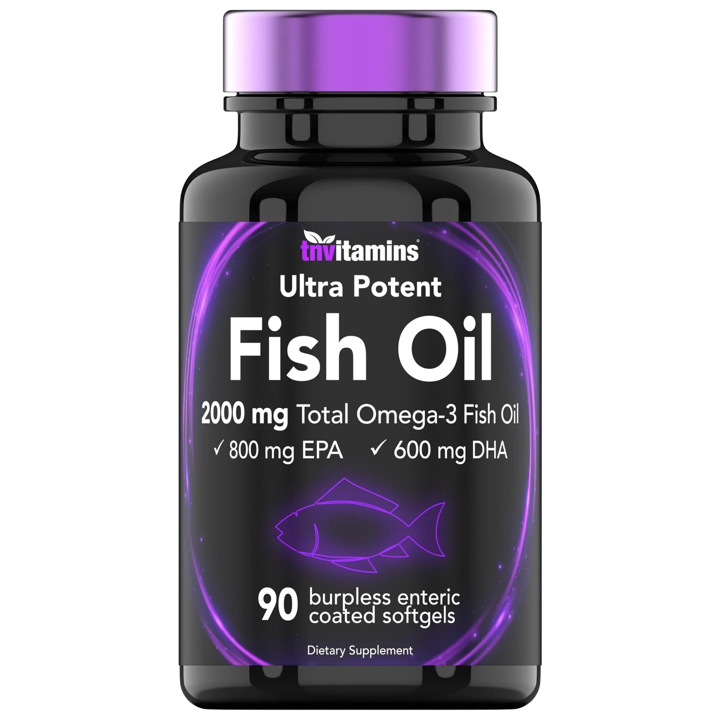 Aceite De Pescado Omega-3 Burpless: 2000Mg X 90 Cápsulas Blandas / 1400Mg De Ácidos Grasos Omega-3 Totales (800Mg EPA Y 600Mg DHA)