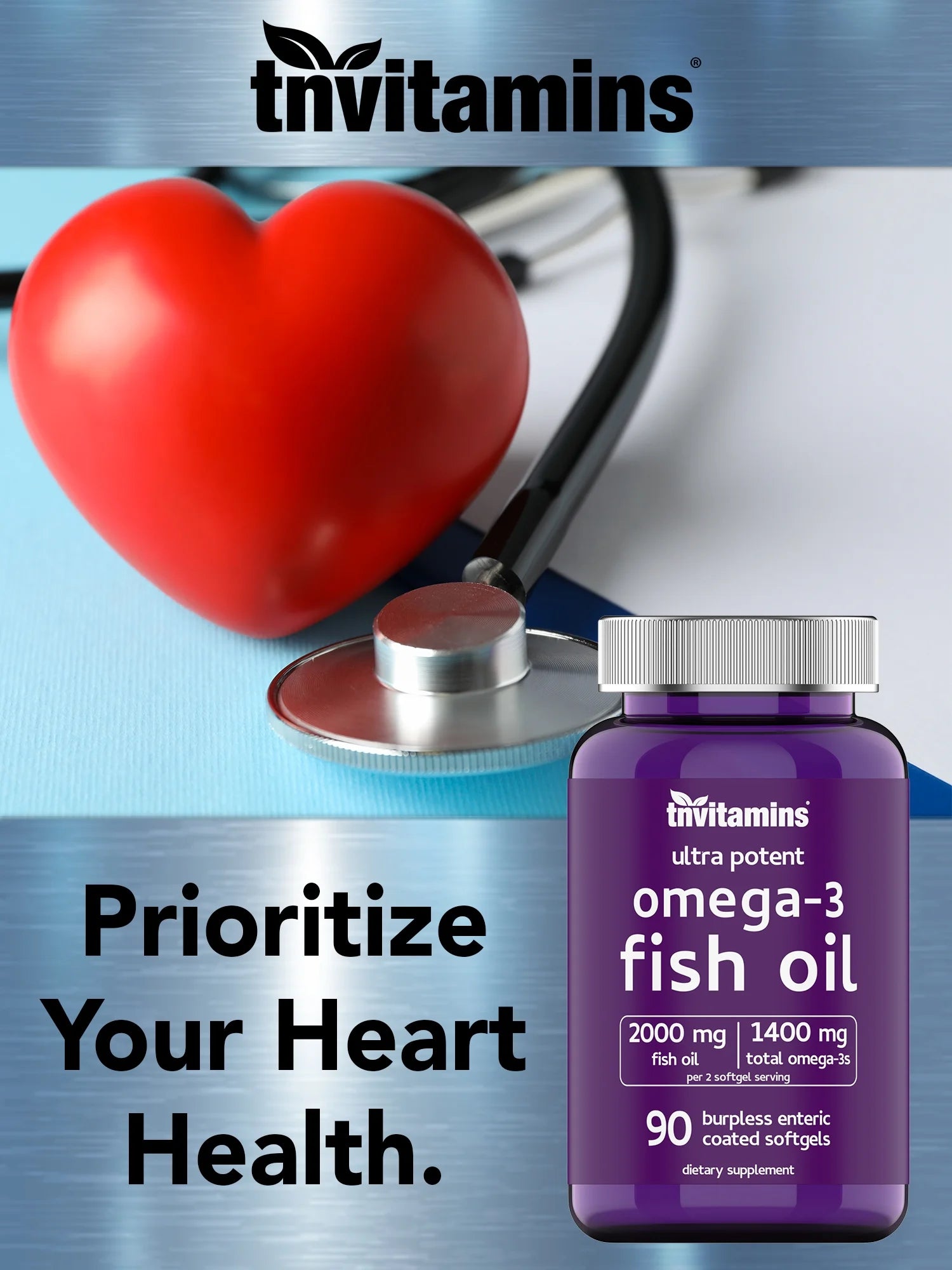 Aceite De Pescado Omega-3 Burpless: 2000Mg X 90 Cápsulas Blandas / 1400Mg De Ácidos Grasos Omega-3 Totales (800Mg EPA Y 600Mg DHA)