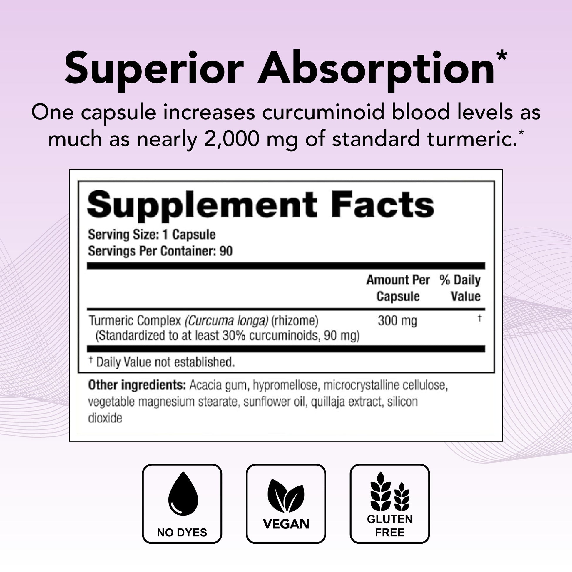 Curcusorb Turmeric Curcumin Supplement - 90-Day Supply - High-Absorption Turmeric Curcumin - Supports Brain, Heart, Immune & Joint Health - Aids Healthy Aging - NSF Certified - 90 Capsules