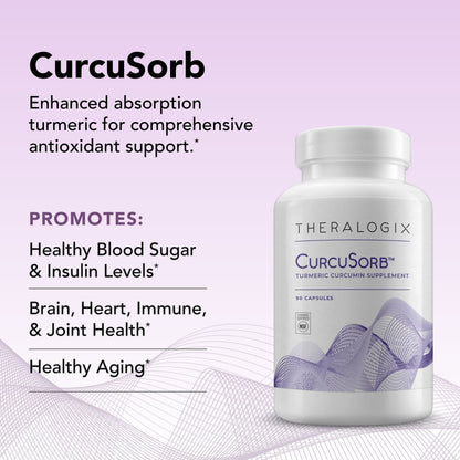 Curcusorb Turmeric Curcumin Supplement - 90-Day Supply - High-Absorption Turmeric Curcumin - Supports Brain, Heart, Immune & Joint Health - Aids Healthy Aging - NSF Certified - 90 Capsules